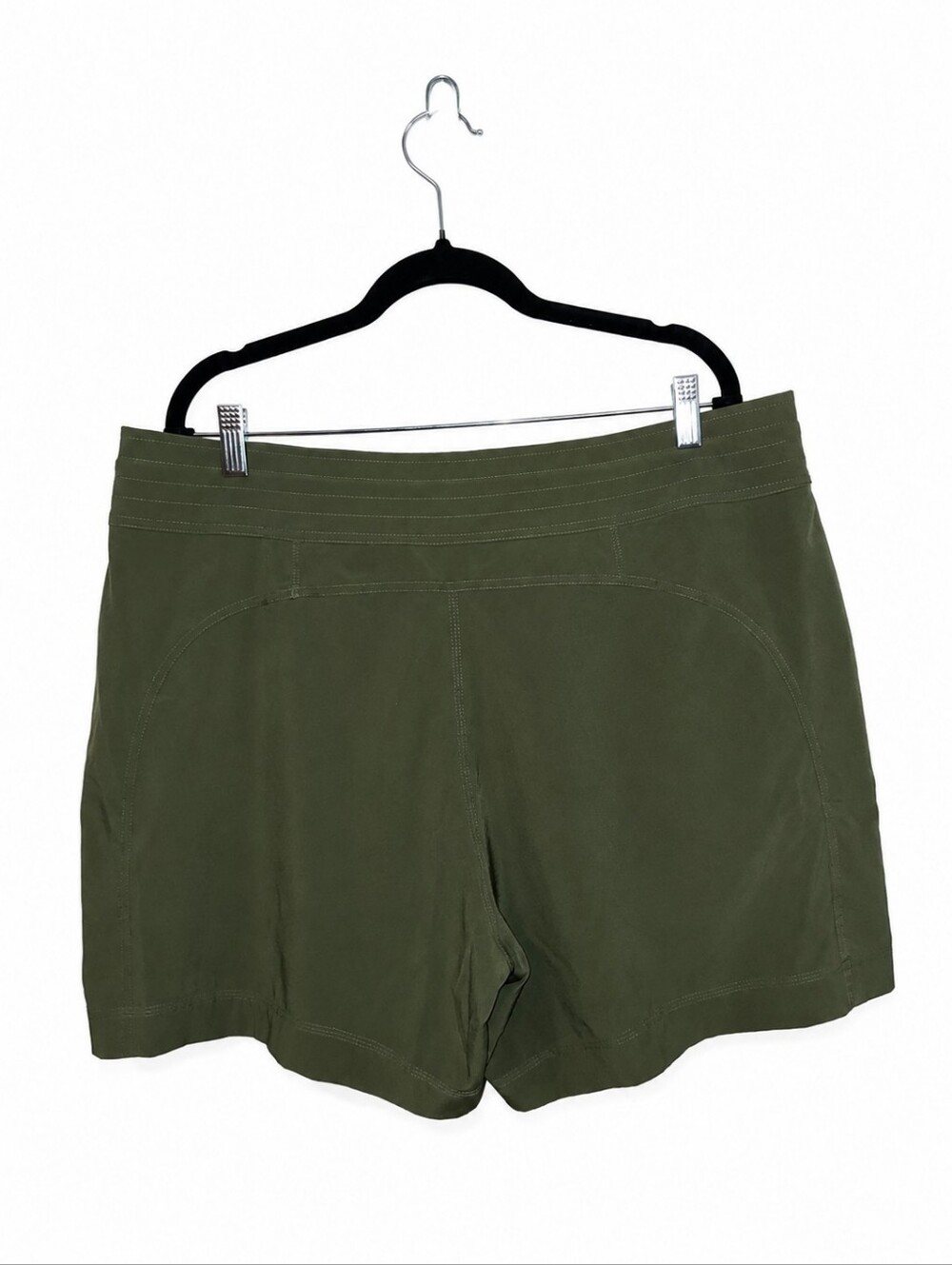 Olive Green Utility Cargo Shorts Women's Drawstring Lightweight Casual Outdoor - Picture 2 of 7